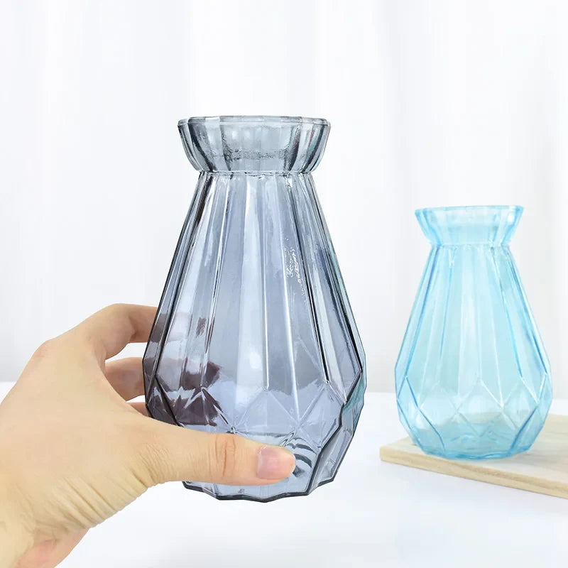 Transparente einfache Glas-Blumenvase, kleine frische Blumentopf, Aufbewahrungsflasche, Zuhause, Wohnzimmer, Dekoration, Ornamente, Blumenarrangement