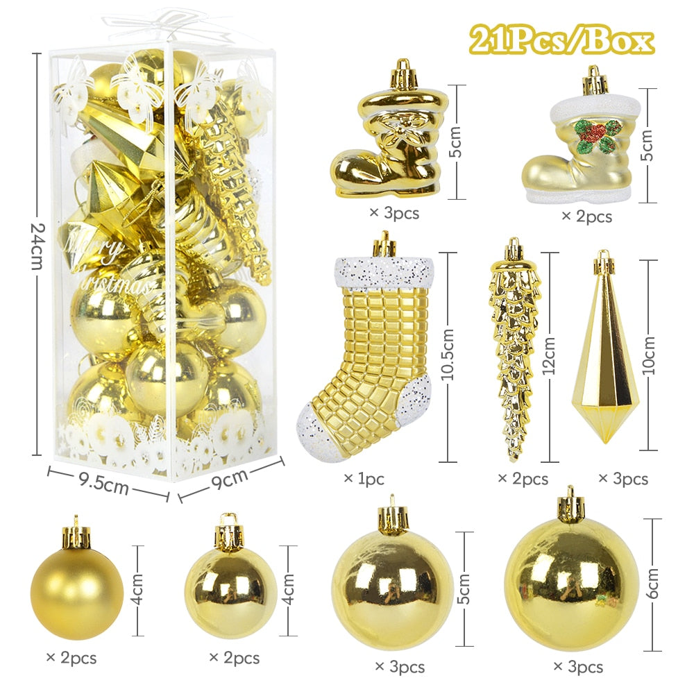Frendorf | 21 Stück Weihnachtsbaumkugel