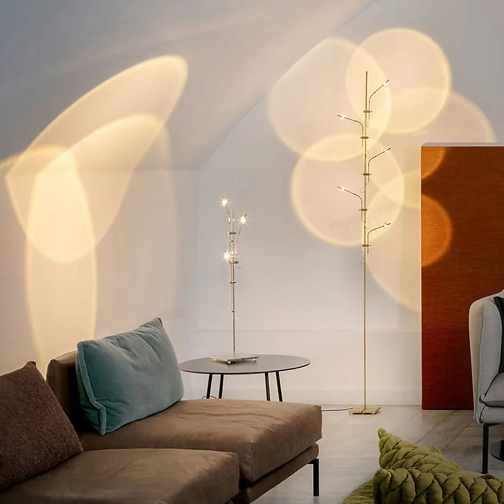 Italienisches Design LED Stehleuchte – Regenbogen-Projektionslampe für atmosphärisches Licht