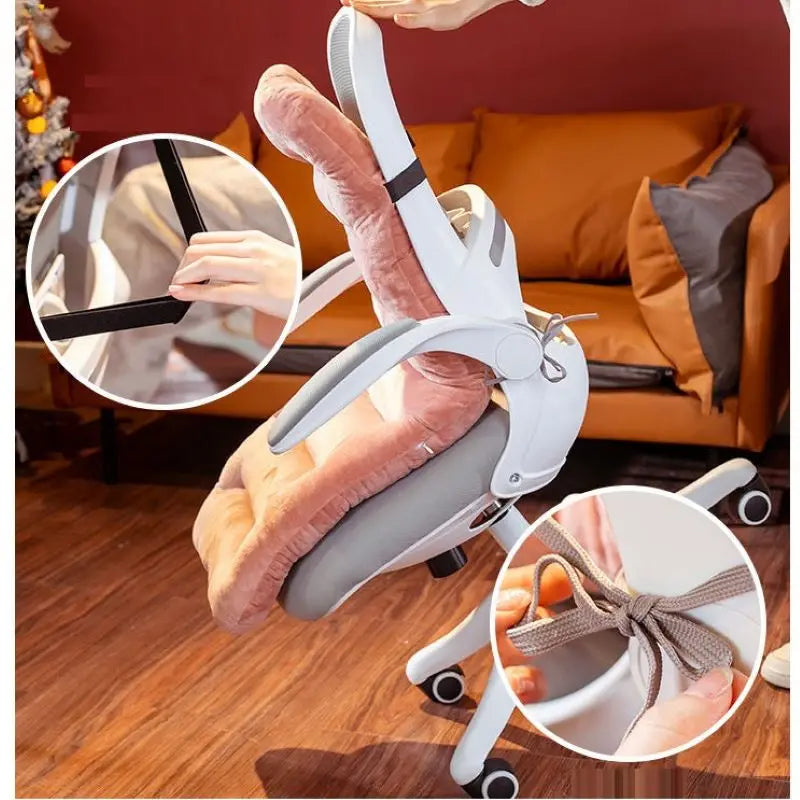 Frendorf | Bequeme Plüsch Bürositz- Rückenpolster