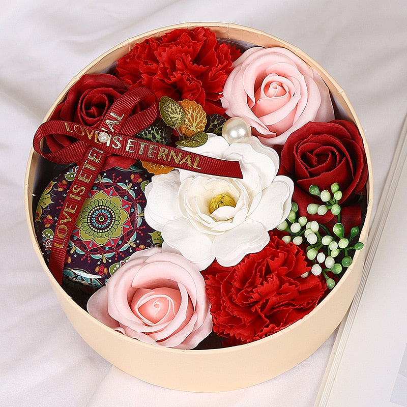 Frendorf | Künstliches Rosen Duftkerze Geschenkschachtel