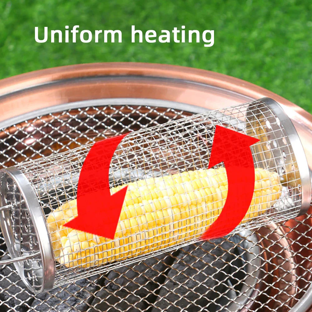 Frendorf | BBQFlare ProGrid Korb | Direkt über Holzkohle | Edelstahl & Ergogriff | Spülmaschinengeeignet