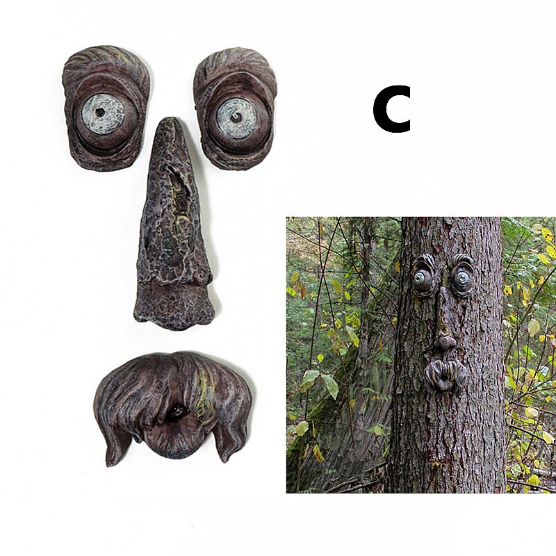 Augen der Natur: Baumgesicht Vogelfutterstation