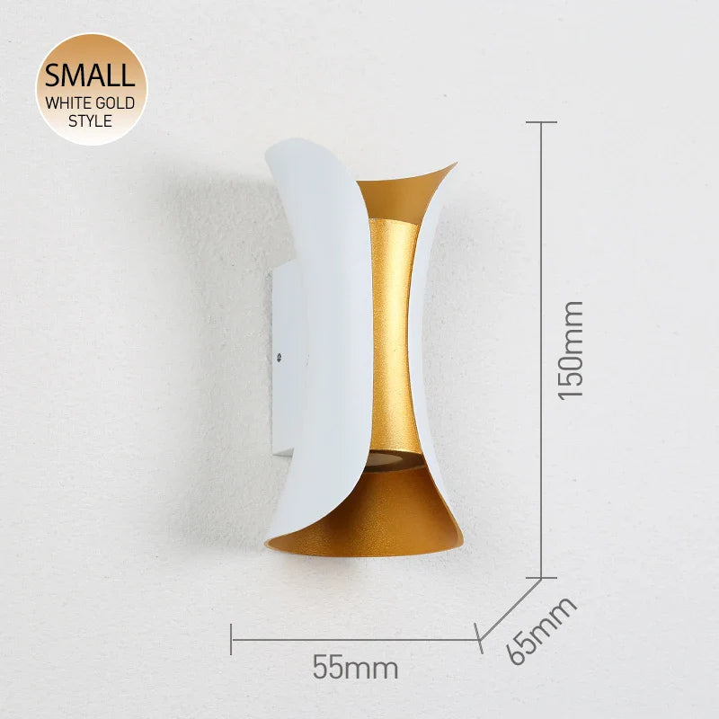 Frendorf | Moderne LED Wandleuchte – 6W/10W wasserdichte Außen- und Innenwandleuchte für Garten, Veranda, Badezimmer und Flur (IP65, Warm-/Neutral-/Kühlweiß, nordisches Design)