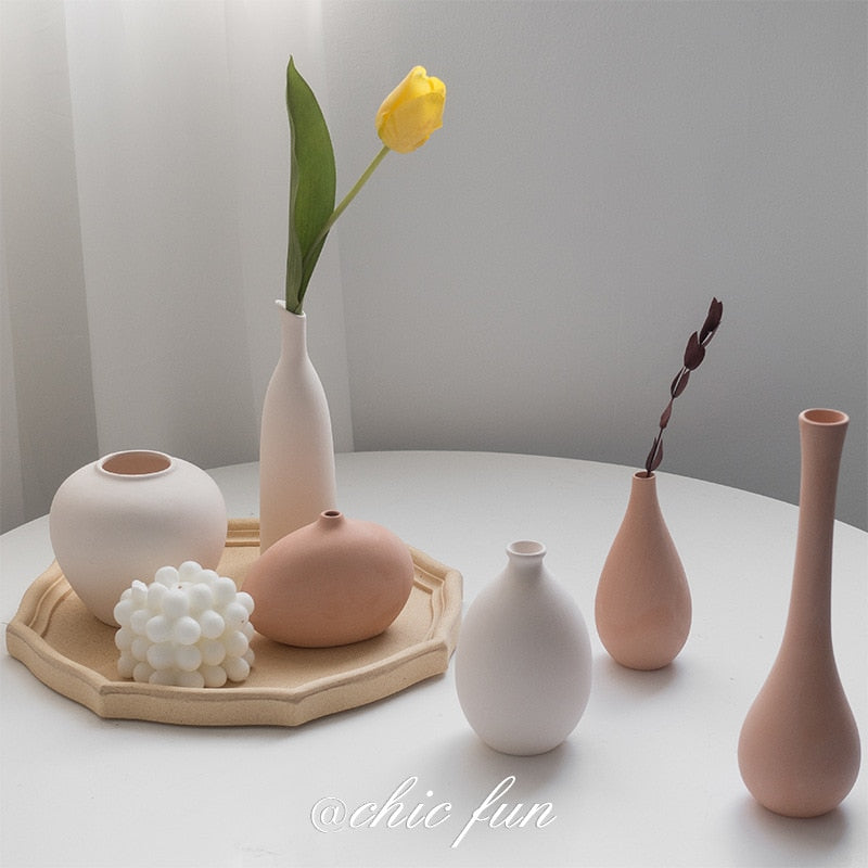 1 Stück matte Keramikvase, Heimdekoration, Keramik, Blumenvase, Fotografie-Requisiten