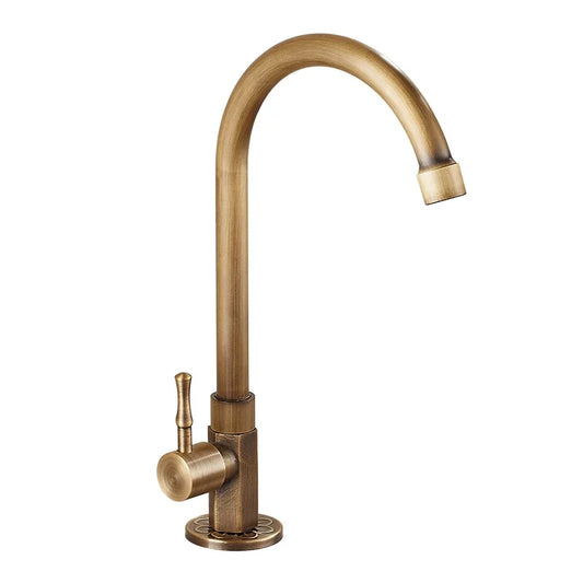 Frendorf | Elegante Schwanenhals Küchenarmaturen aus antikem Messing