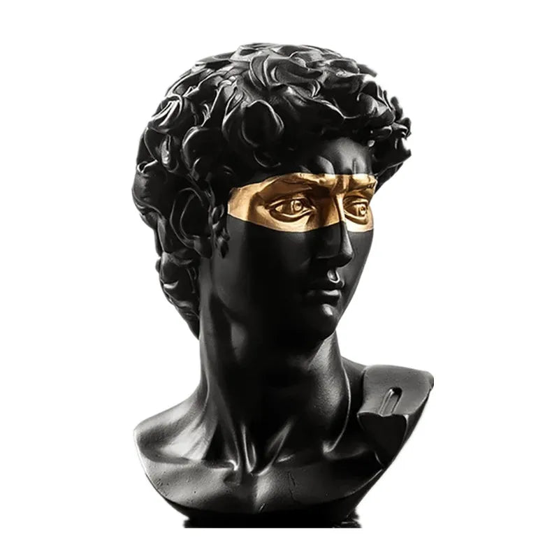Statuen zur Dekoration, 15 cm, David, Couchtisch, Heimdekoration, Ornamente, Zimmerbüste aus Gips, weißes Harz, dekorative Kunstskulptur