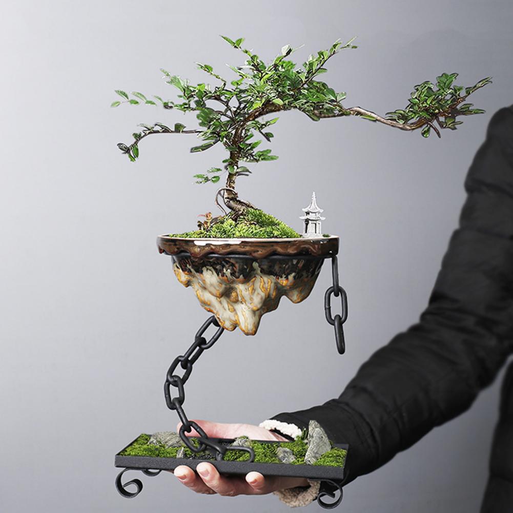 EarthZen Bonsai-Pflanzgefäß mit Kettenaufhängung