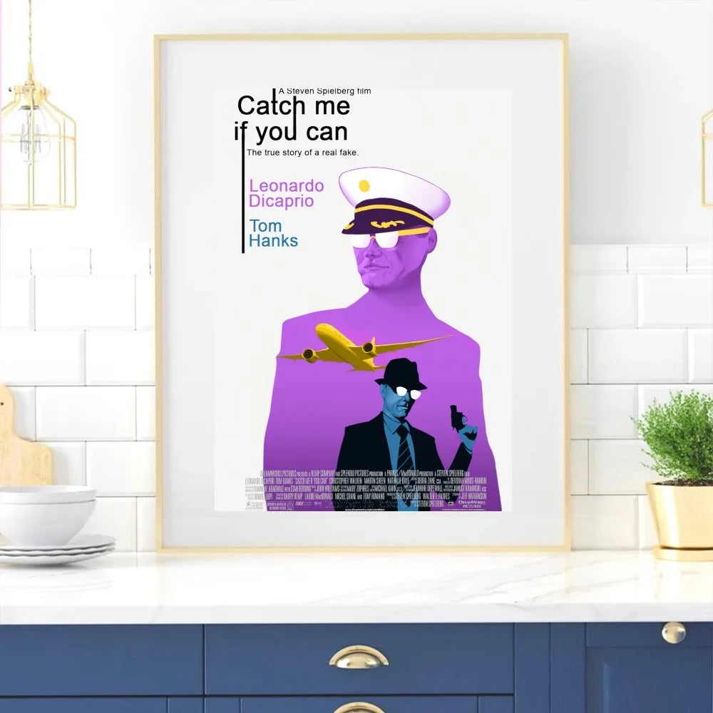 Movie Catch Me If You Can Poster Home Room Decor Livingroom Bedroom Aesthetic Art Wall Painting Stickers