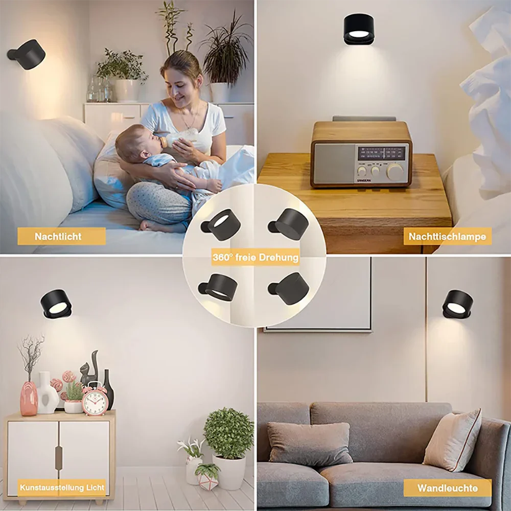 Frendorf | LumeGlow - Moderne Wandlampe mit einstellbarer Farb- und Helligkeitskontrolle
