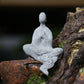 Frendorf | TranquilStone Buddha Figuren Set | Meditative Mönchs Statuen | Zen Garten Dekoration | Achtsamkeit & Feng Shui Deko für Zuhause