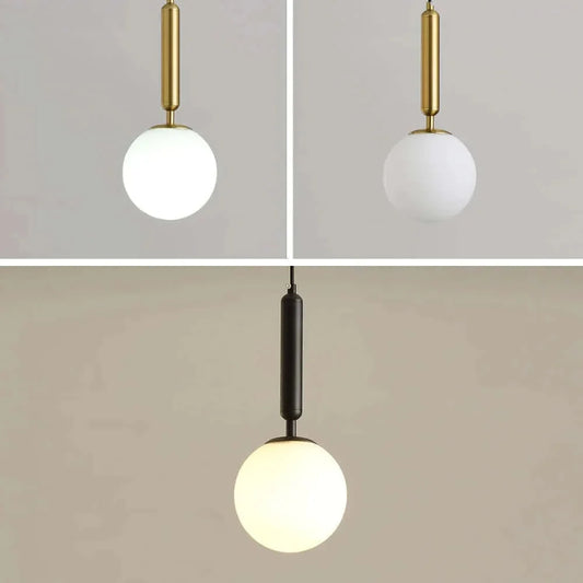 Mid-Century Modern Glas Ball Pendelleuchte
