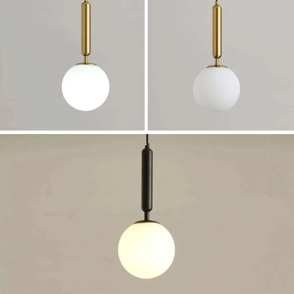 Mid-Century Modern Glas Ball Pendelleuchte