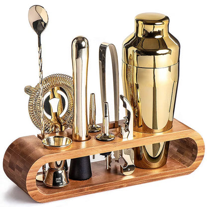 Frendorf | MixArt Metallisches Bar-Set | Elegantes Cocktail- und Barkeeper-Set | Perfekte Getränke leicht gemacht