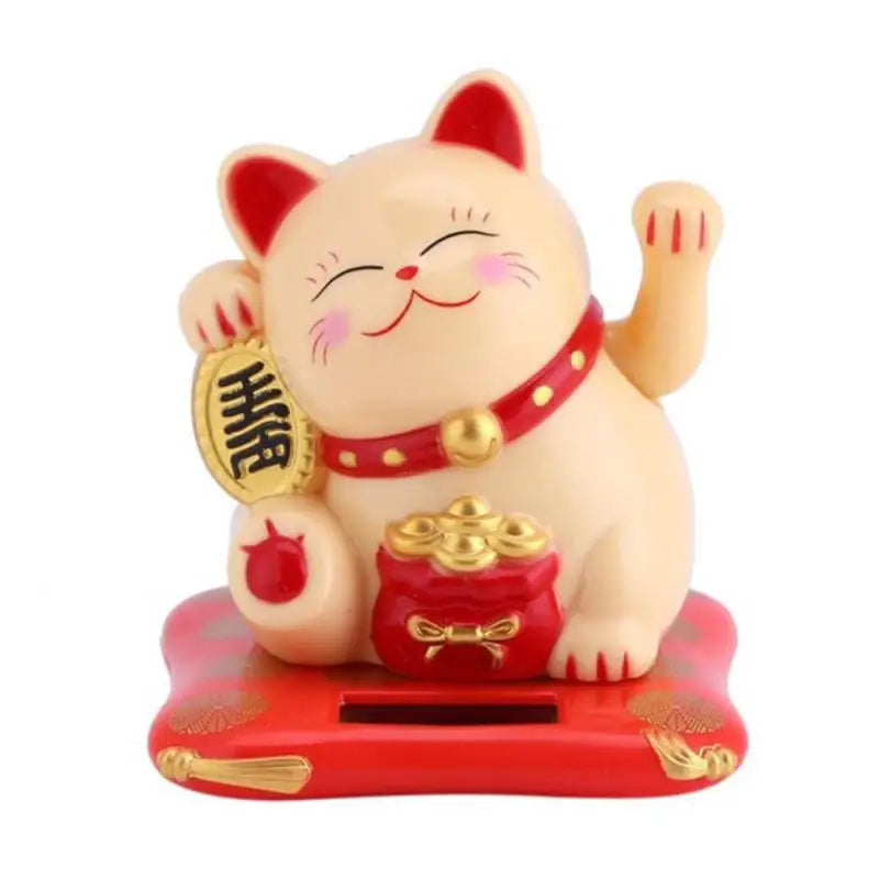 Frendorf | LuckyMiko Chinesische Glückskatze | Winkende Katze mit Beweglichem Arm | Feng Shui Dekoration für Zuhause & Büro | Symbol für Wohlstand