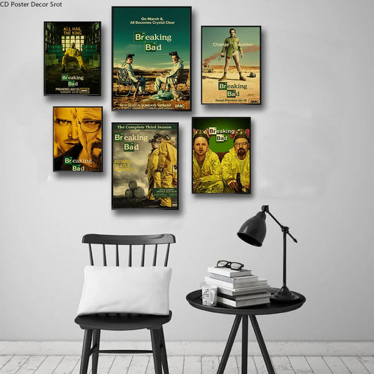 Klassische TV-Show Breaking Bad Retro-Poster Kraftpapier-Poster DIY Vintage Wohnraum Bar Café Dekor Ästhetische Kunst Wandmalerei