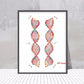 DNA-Genetic-Code-Poster, Einzelhelix-Baumdesign-Leinwandmalerei-Poster für die Wohnkultur Wohnzimmer-Wandkunst für das Schlafzimmer