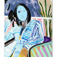 Abstract Frau Thema Leinwand Poster