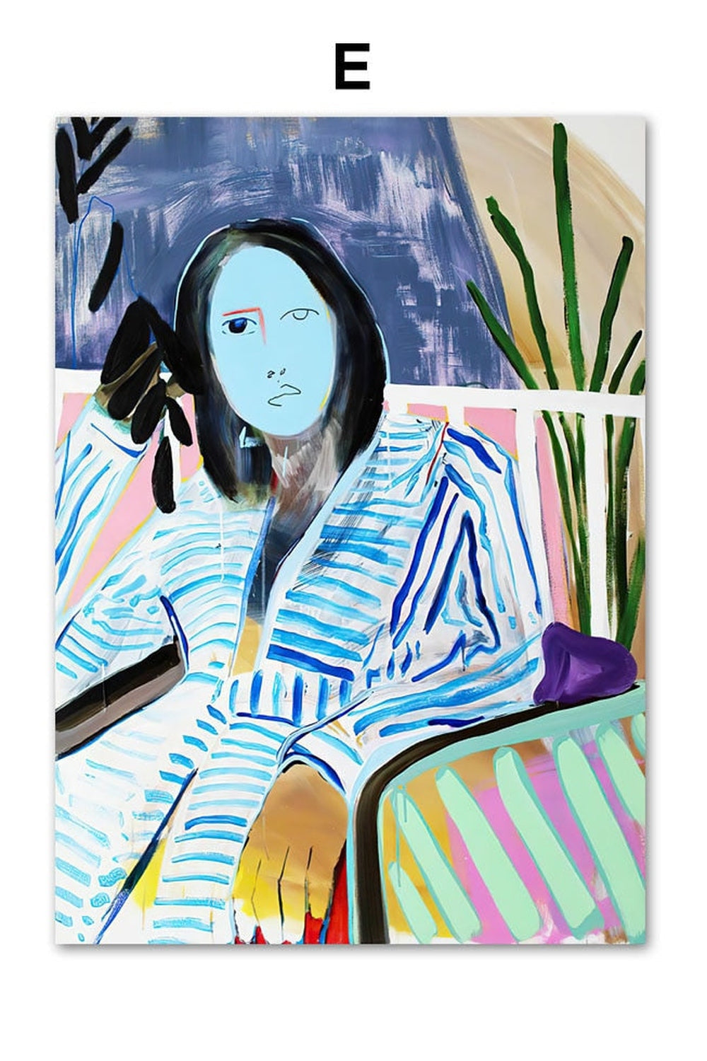 Abstract Frau Thema Leinwand Poster