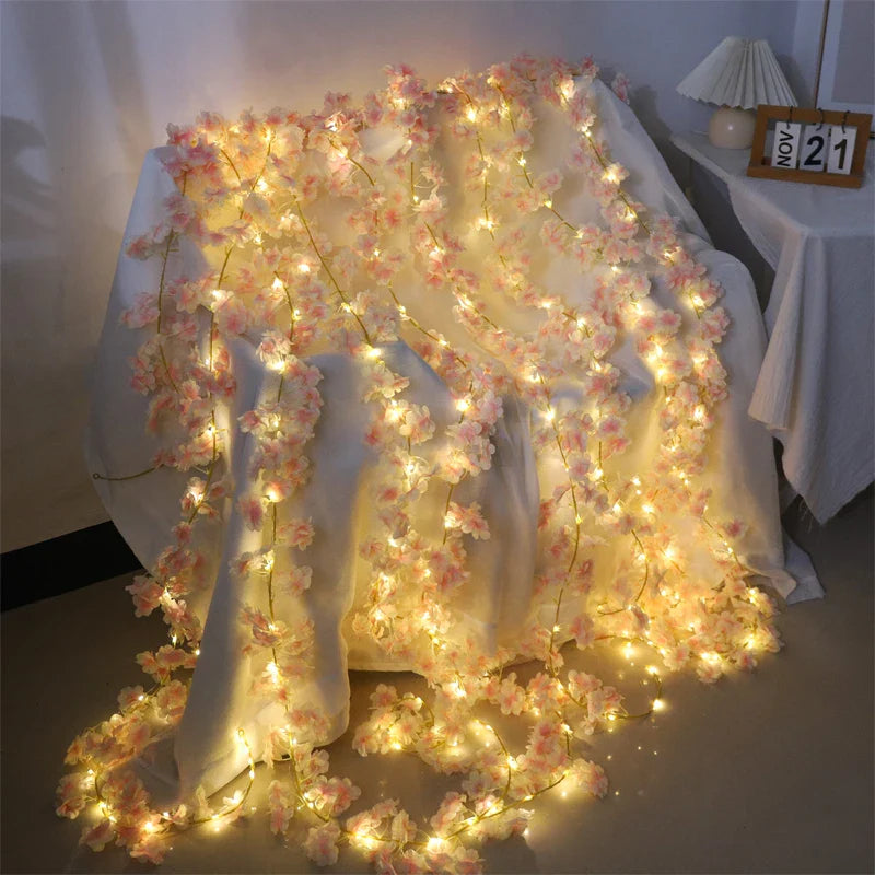 Frendorf | 180CM Künstliche Sakura Blumenranke – Hochzeitsgartenbogen, Heimparty-Dekoration, Weihnachtsbrautseidenblumen
