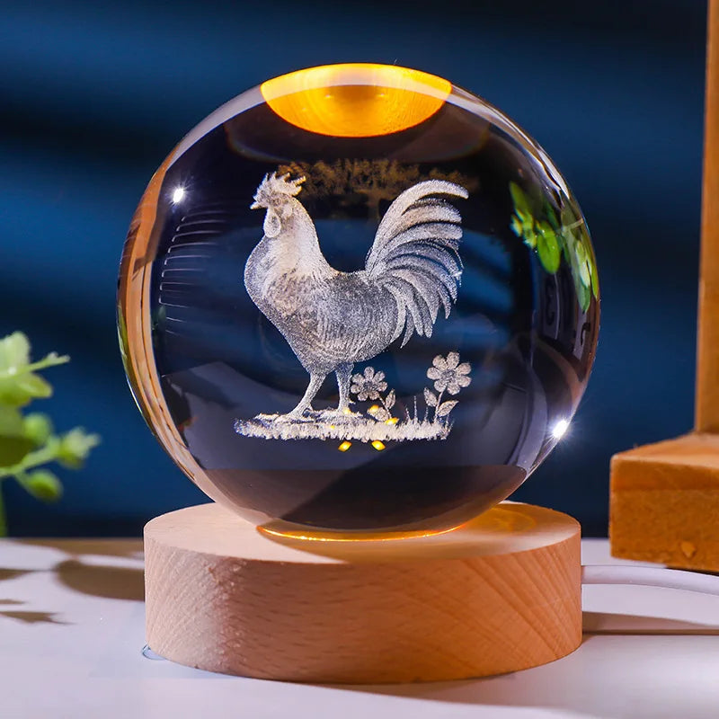 Frendorf | AstroLumea Zodiac Crystal Sphere | LED Nachtlicht | Deko & Feng Shui Inspiration