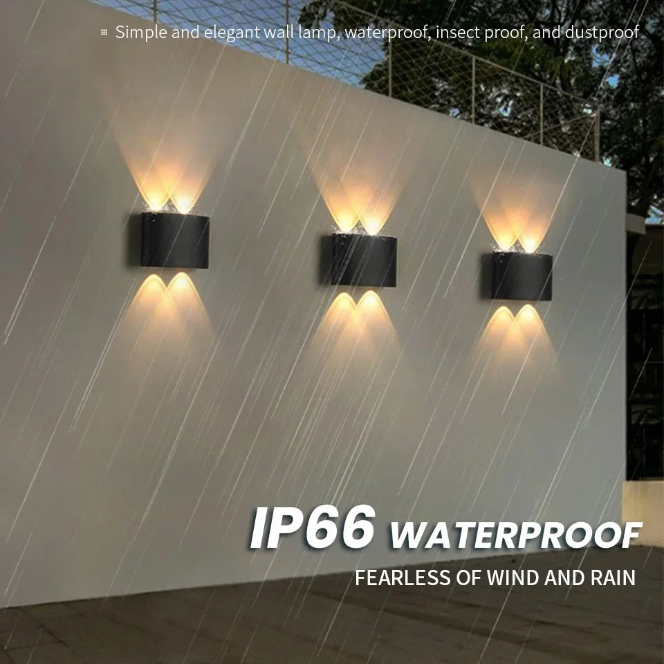 Frendorf | Outdoor LED Wandleuchte mit Bewegungsmelder – Wasserdichte Treppenbeleuchtung, Auf- und Ab-Licht für Schlafzimmer, Flur, Loft und Zuhause (4W, 6W, 8W, 10W)