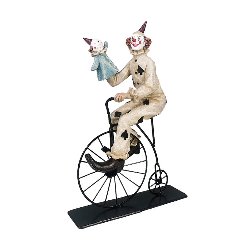 Vilead Zirkusclown Statue Joker Figurine Buffoon Puppe Sammlung Wohnzimmer Innendekoration Wohnungsdesign Bürotisch Dekor