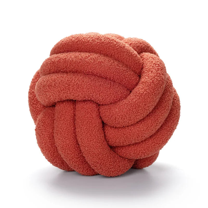 Gooi Kissen - Gemütlich - Handgeknoteter Ball - Lammfell