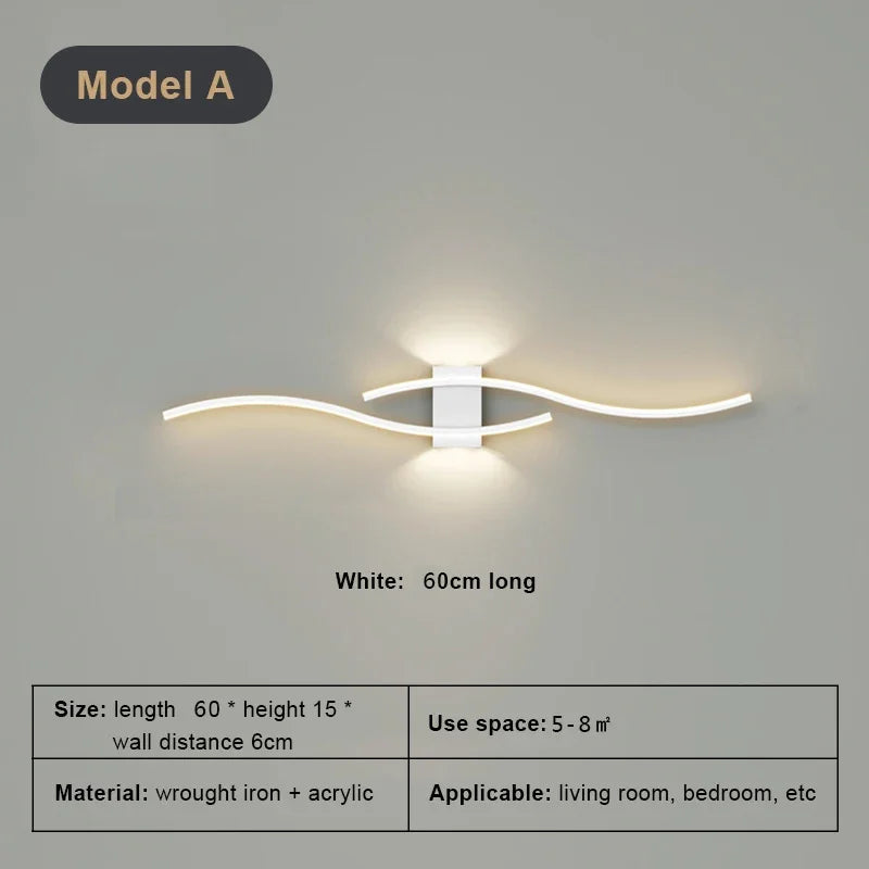 Frendorf | Moderne LED Wandleuchte – Schwarze, weiße und goldene Wandleuchte für Wohnzimmer, Schlafzimmer, Nachttisch und dekorative Beleuchtung