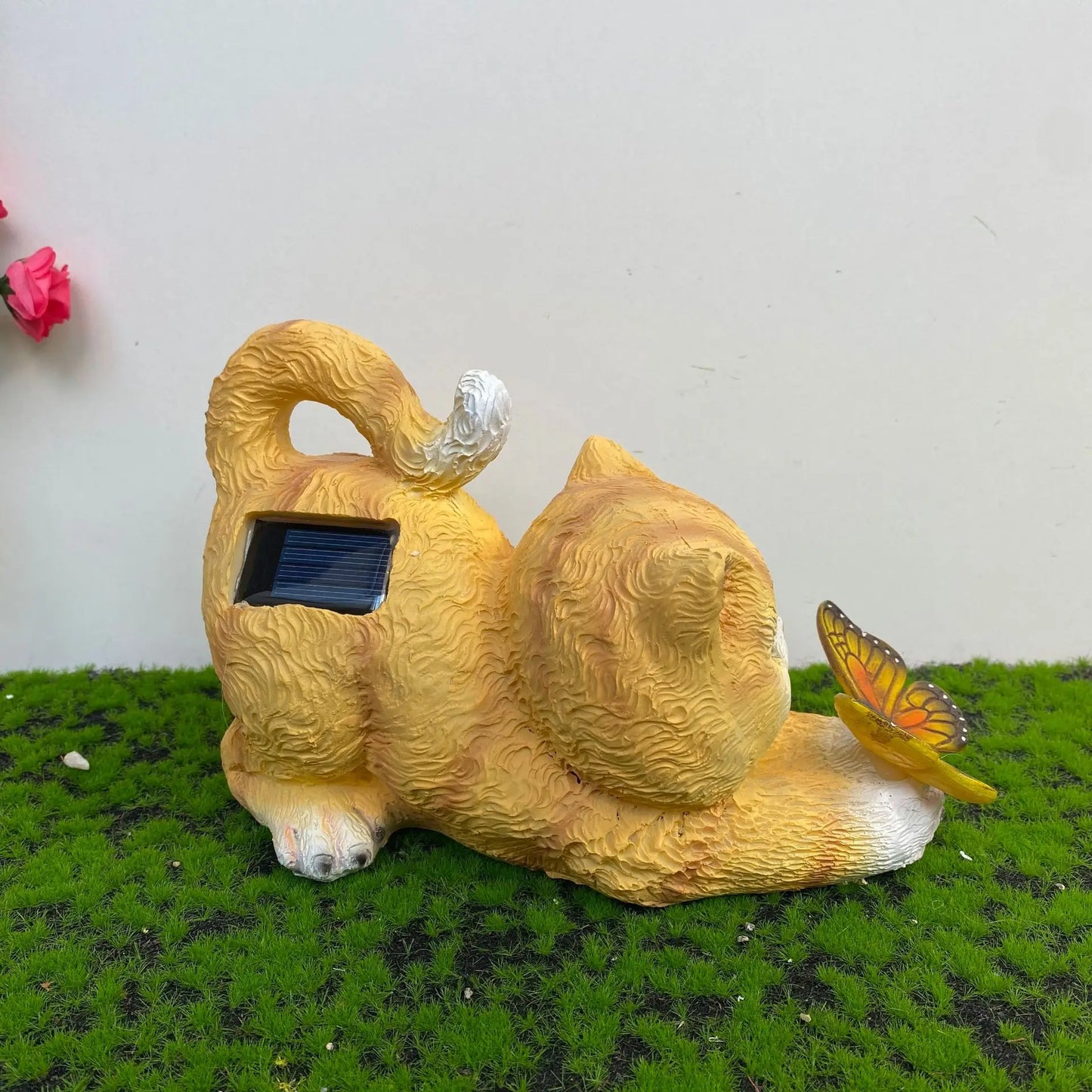Frendorf | Butterfly Catcher Katze Harz Dekorative Lampe