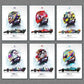 2023 Saison FI Formel 1 Rennhelm Bewegung Pop Aquarell Wandkunst Leinwandmalerei Nordic Poster Wohnzimmer Dekoration