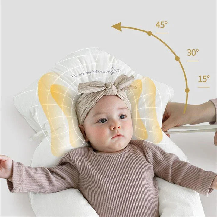 Frendorf | Bio-Baumwolle U-förmiges Baby-Kissen - Weiche & sichere Nackenstütze für Säuglinge, verstellbares Hugbuddy-Design für gemütlichen Schlaf