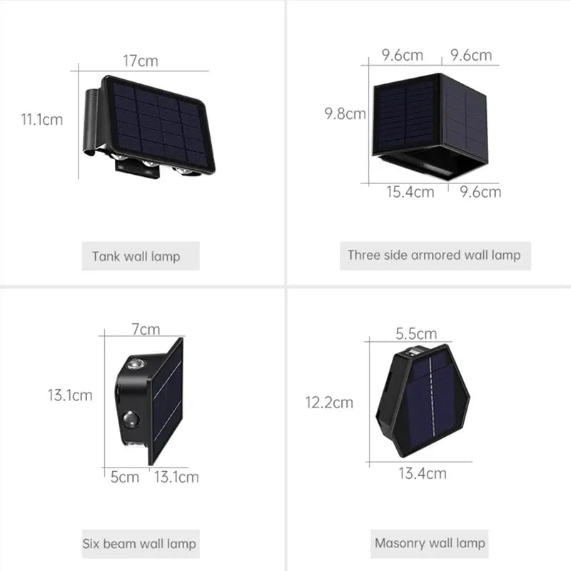 Frendorf | Außen Solar LED Wandlampe – IP54 wasserdichte Auf- und Abwärts Gartenlampe mit Solarpanel, ABS Konstruktion für Garten, Straße und Terrasse