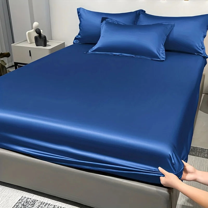 Frendorf | SatinDreams Luxus Spannbettlaken | Seidiges Satin-Bettlaken | Atmungsaktiv & Kühlend | Knitterfrei | Pflegeleicht