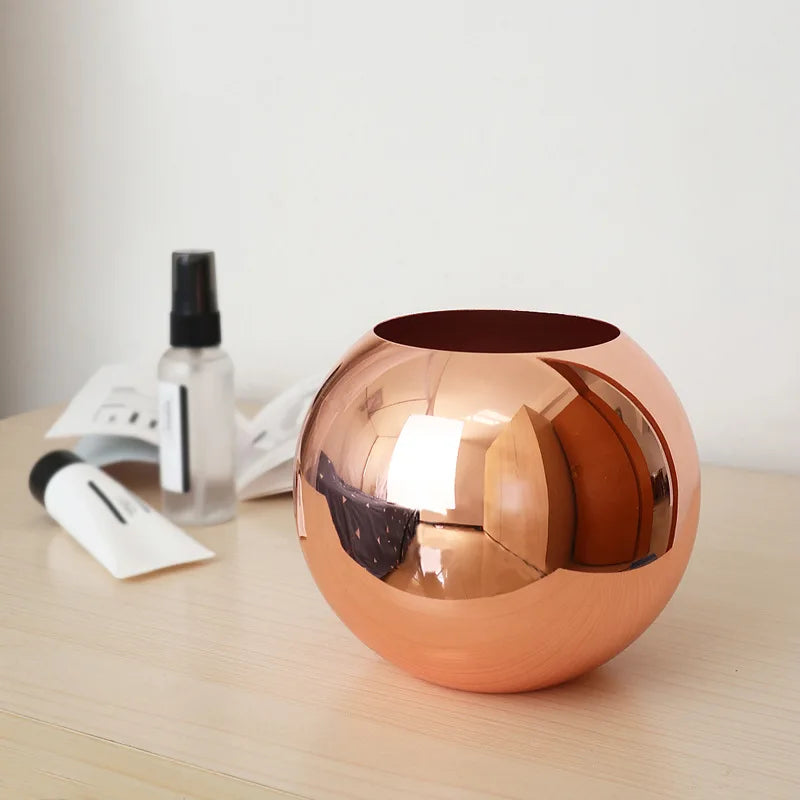 Edelstahlvase im nordischen Stil Desltop-Blumentopf BeFlower Töpfe Gold Schwarz Rose Gold Klassische Wohndekoration