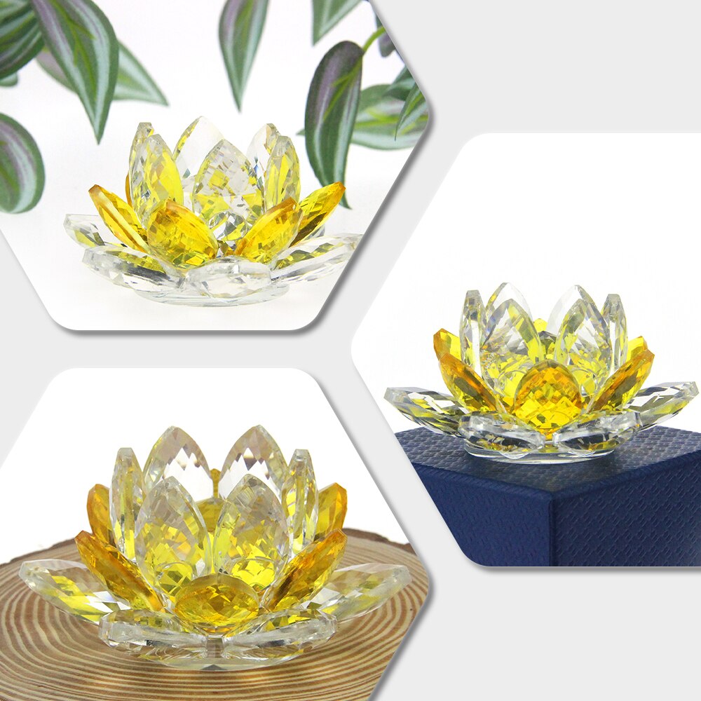 Kristall Lotus Blume Handwerk Glas Briefbeschwerer Hause Dekoration Ornamente Figuren Hause Hochzeit Party Decor Geschenke Souvenir