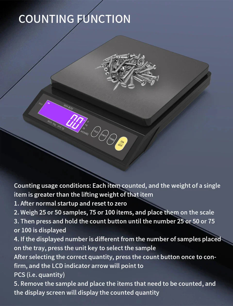 Frendorf | 5 kg/0,1 g und 10 kg/1 g digitale elektronische Küchenwaage, LCD-Display, voll wasserdichtes Edelstahl-Waagetool zum Backen