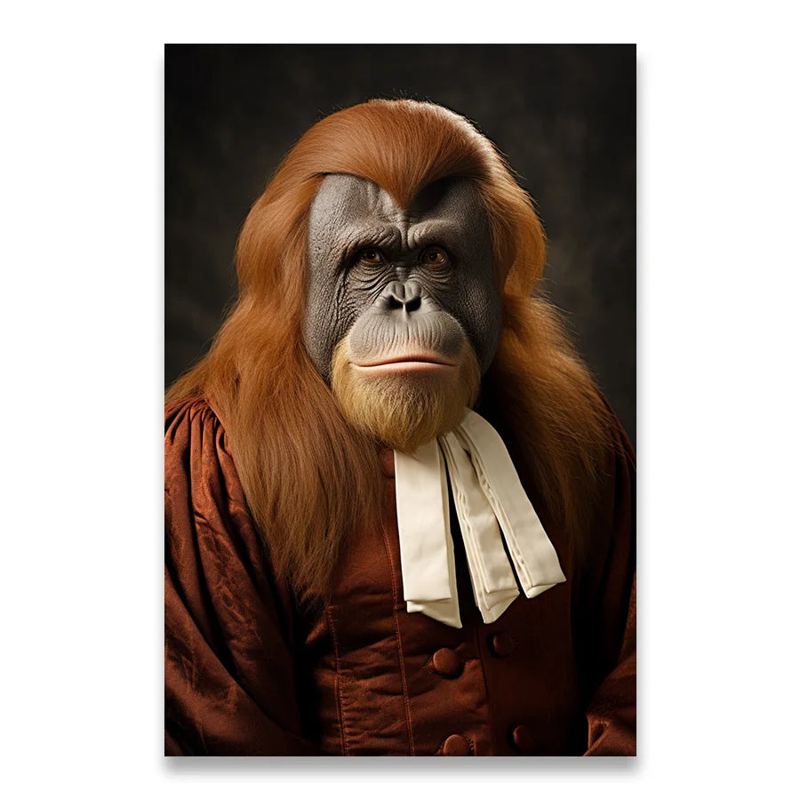 1Stk Wandkunst Leinwandmalerei Tierheimdekoration Wohnzimmer Innendekoration Arzt Poster Schlafzimmer Anwalt Orang-Utan Dekoration
