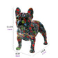 Bunte stehende Französische Bulldogge, Kunstharz-Statue, Dekoration, Haustier-Hund, DIY-Graffiti-Kunsthandwerk, Desktop-Tierstatue-Ornament.