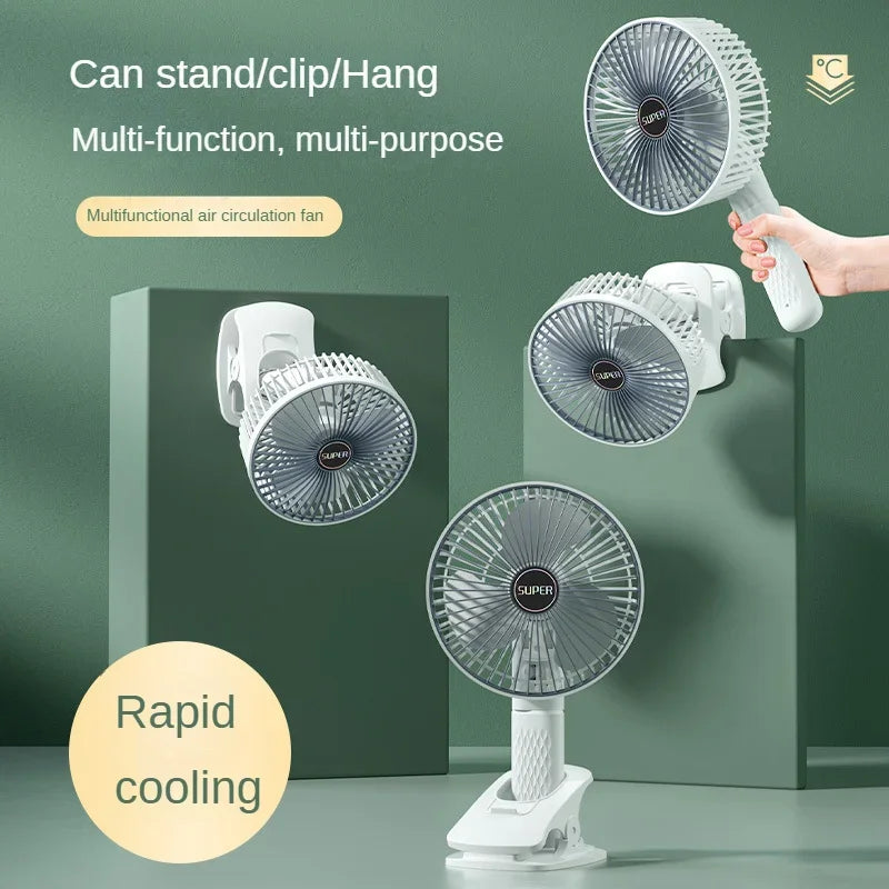 Clip-on tragbarer compact USB wiederaufladbarer Kühlventilator