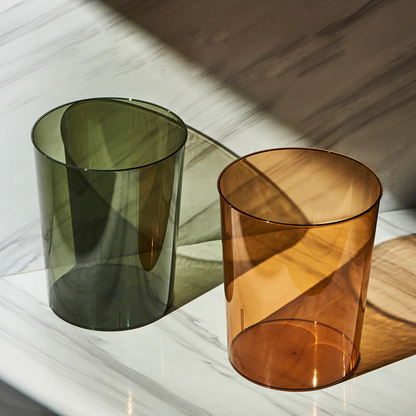 Transparente Mülltonne