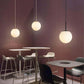 Mid-Century Modern Glas Ball Pendelleuchte