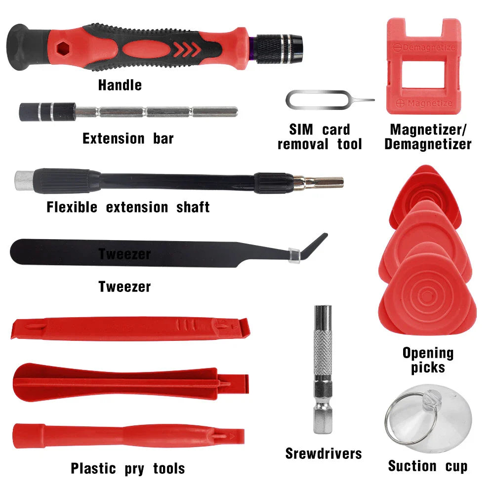 Frendorf | 115-in-1 Präzisions-Schraubendreher-Set mit magnetischen Reparaturwerkzeugen – ProFix