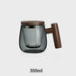 Ultramoderne Glas-Teetasse mit Filter und Deckel