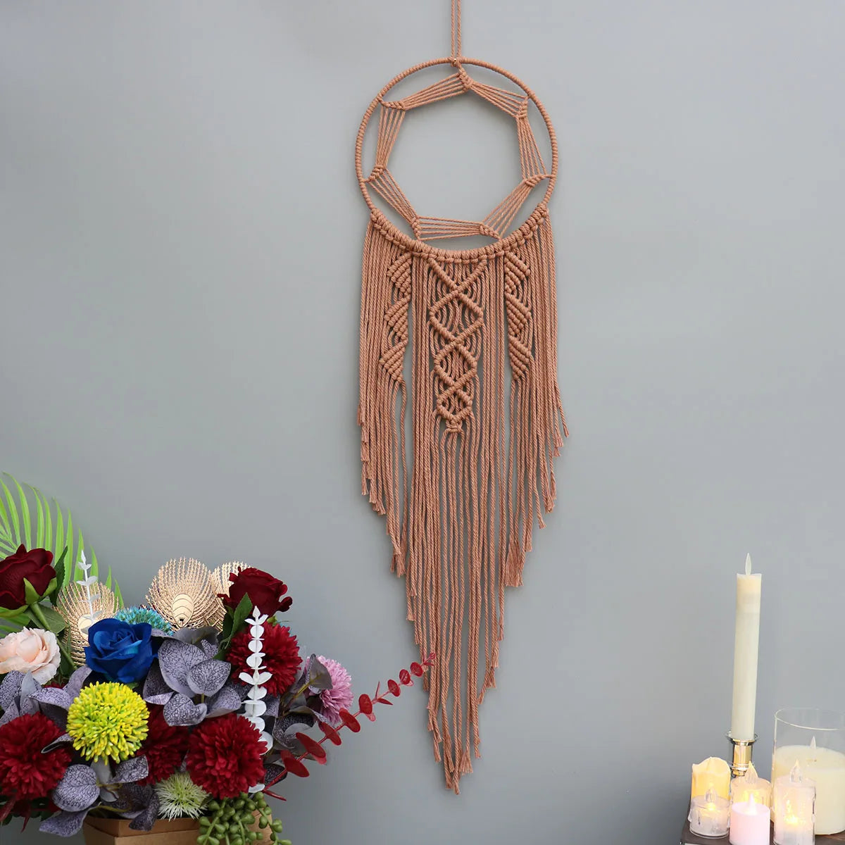 Dream Catchers Boho Home Decor Macrame Handmade Wall Hangings Ramadan Baby Bedroom Nordic Room Kids Nursery Ornament Gift