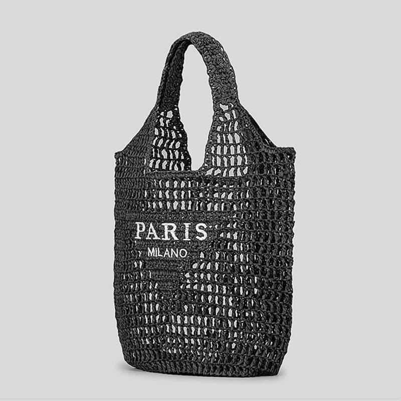 Netzstrohstrick-Strandtasche