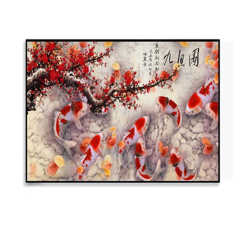 Elektrische Zählerkasten Dekor - Stromschalter Verstecken Abdeckung Wand Leinwand Poster Gemälde 40x30cm - Wohndesign Malerei Dekorativ