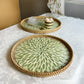 Lotusblatt Rattan & Muschel Obstkorb Tablett