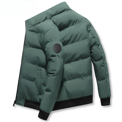 Frendorf | Winter Männer Dicke Baumwolle Daunenjacke Mode Herren Casual Stehkragen Parka Verdickte warme einfarbige Mäntel Windbreaker Outwear