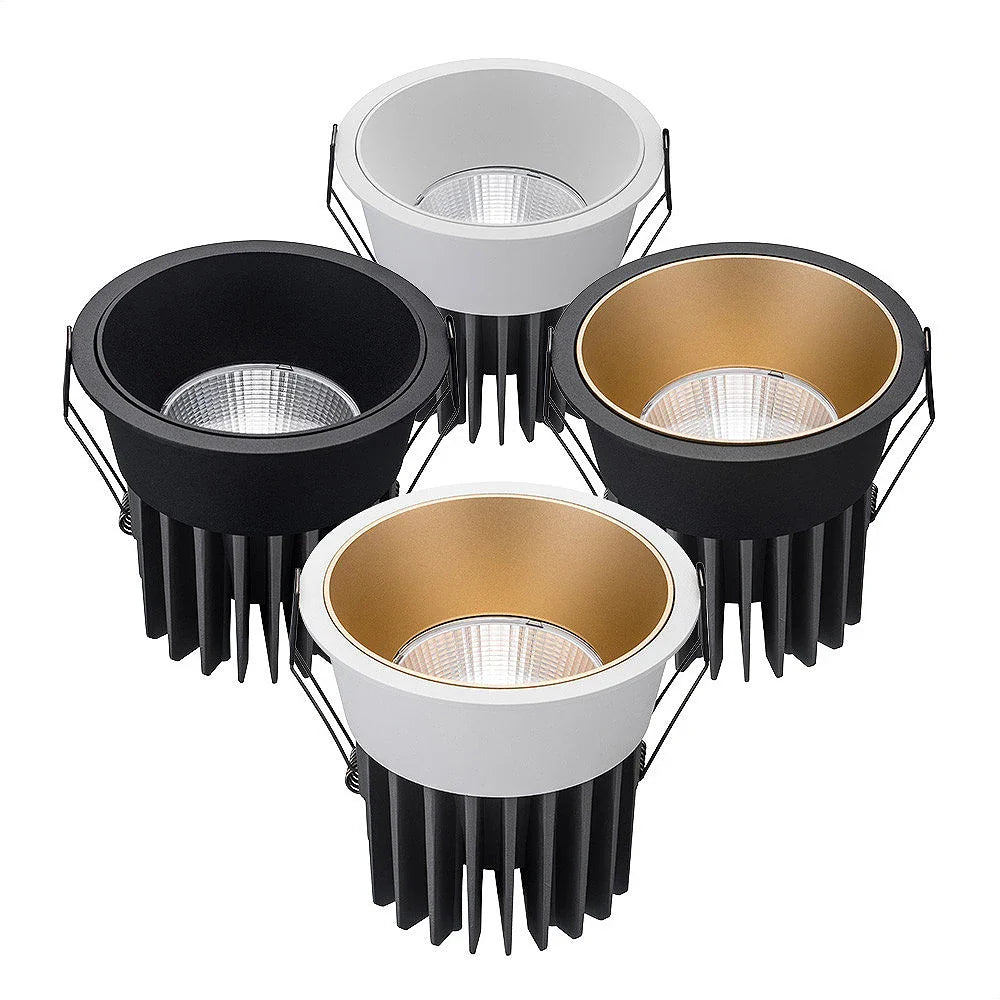 Frendorf | 7W 12W COB LED Einbauleuchte – Aluminium Einbaudecken Spot Light für Zuhause, Küche und Vitrinenbeleuchtung